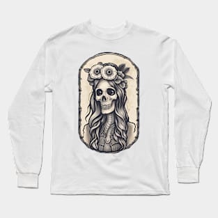 Beautiful dead girl design Long Sleeve T-Shirt